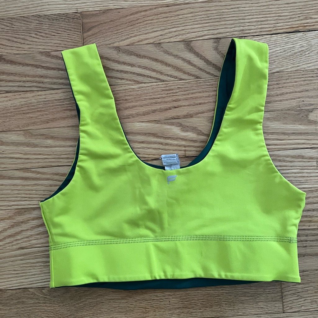 Fabletics Green Reversible Sports Bra Top - Womens Size Medium